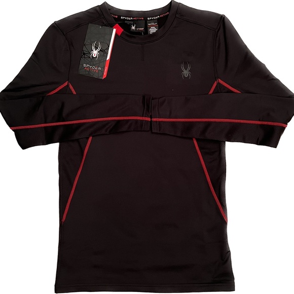 NWT SPYDER  Active Mens ProW Long Sleeve Training Shirt SPM101MS Size Small - Picture 1 of 9